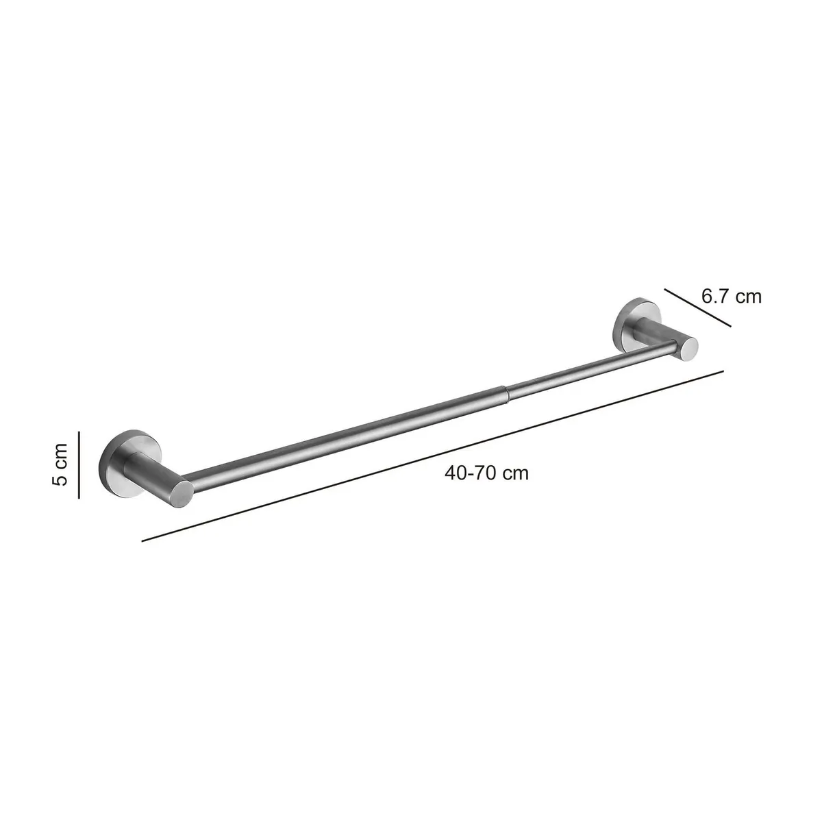 Barra para toalla extensible 40-70 cm, marca Sensi Dacqua - Foto 2