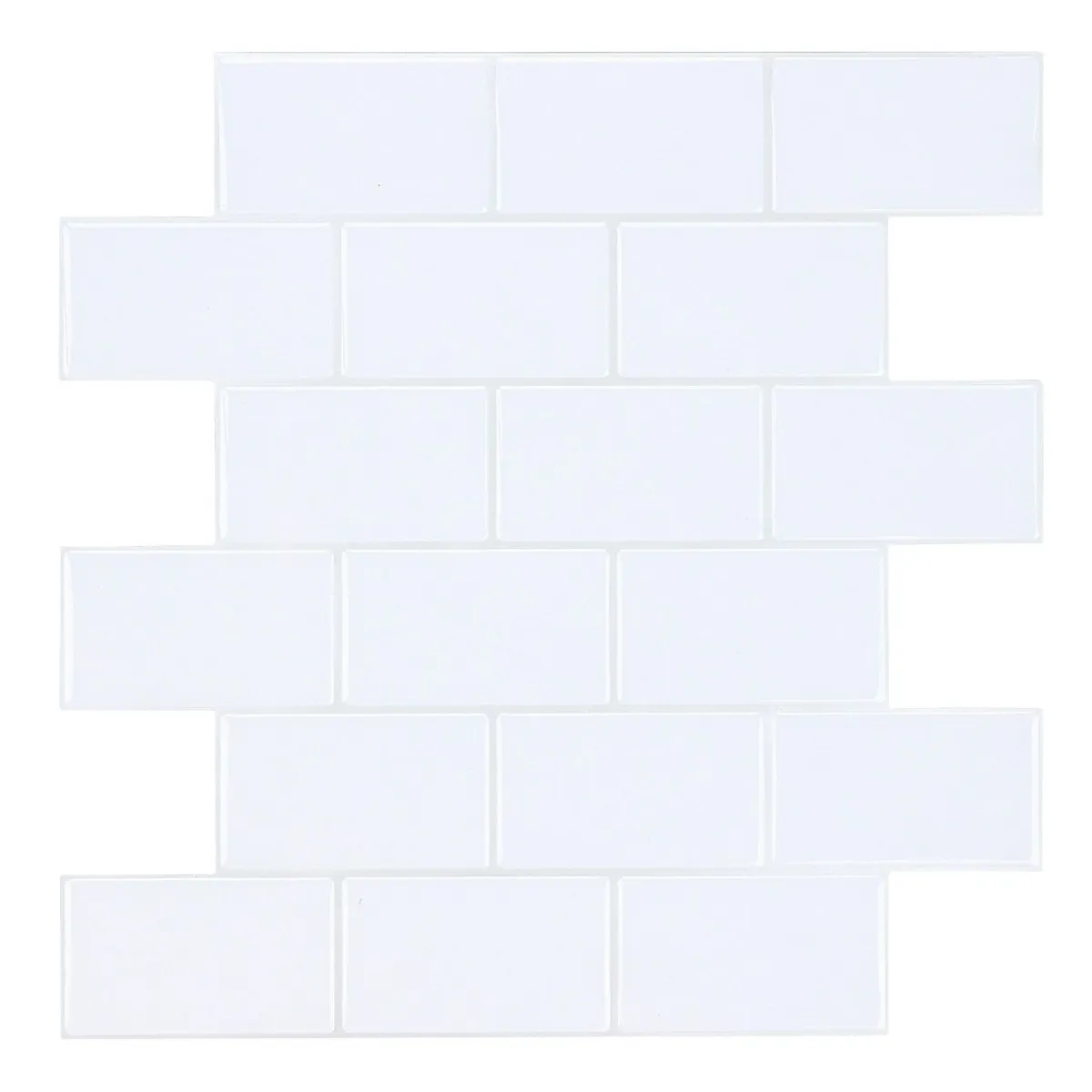 Holztek - Malla Autoadherible 3D Brick White 30.5 x 30.5 cm