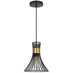 Lámpara Colgante Cage Negra 1 Luz E27
