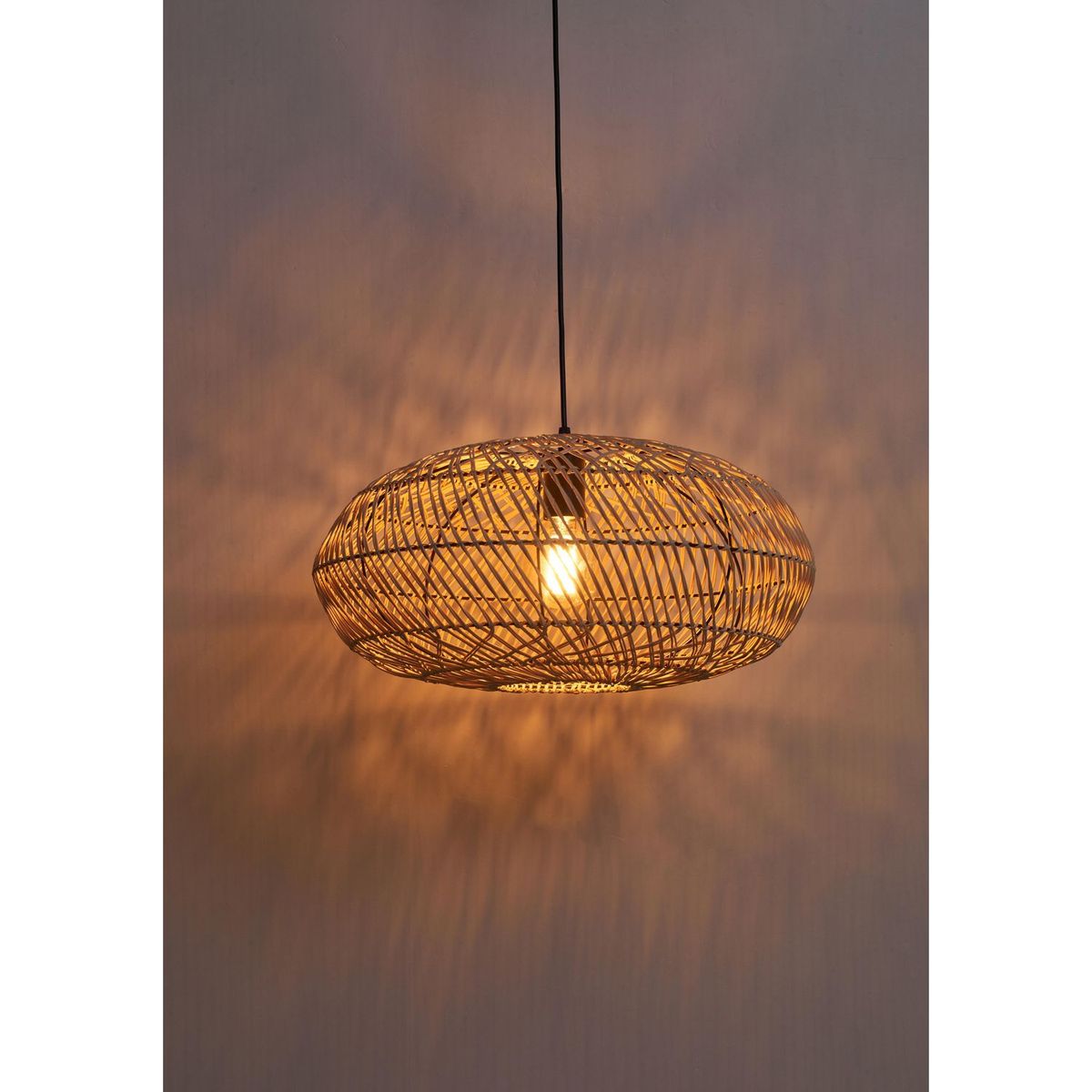 Just Home Collection - Lámpara Colgante Oval Terra 1 Luz E27