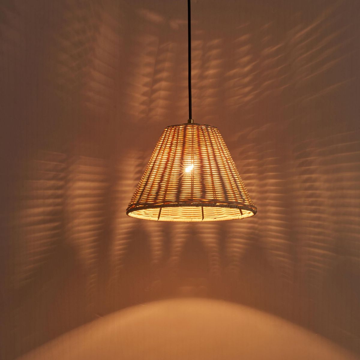 Just Home Collection - Lámpara Colgante Natural 1 Luz E27