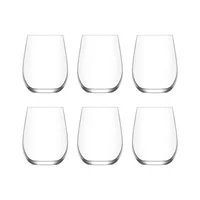 Set 6 vasos de vidrio 360 mililitros