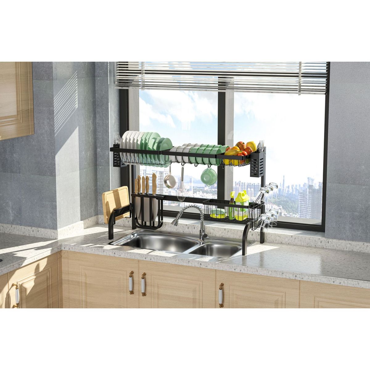 Just Home Collection - Secaplatos encima fregadero