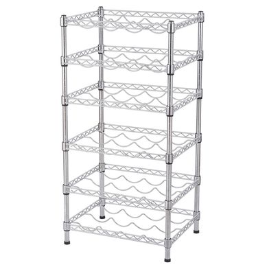 Estante para vino de acero 6 niveles 35 x 90 x 45 cm