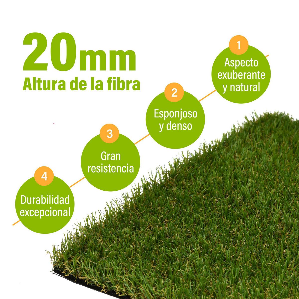 Just Home Collection - Pasto Sintético 2x5 m 20 mm