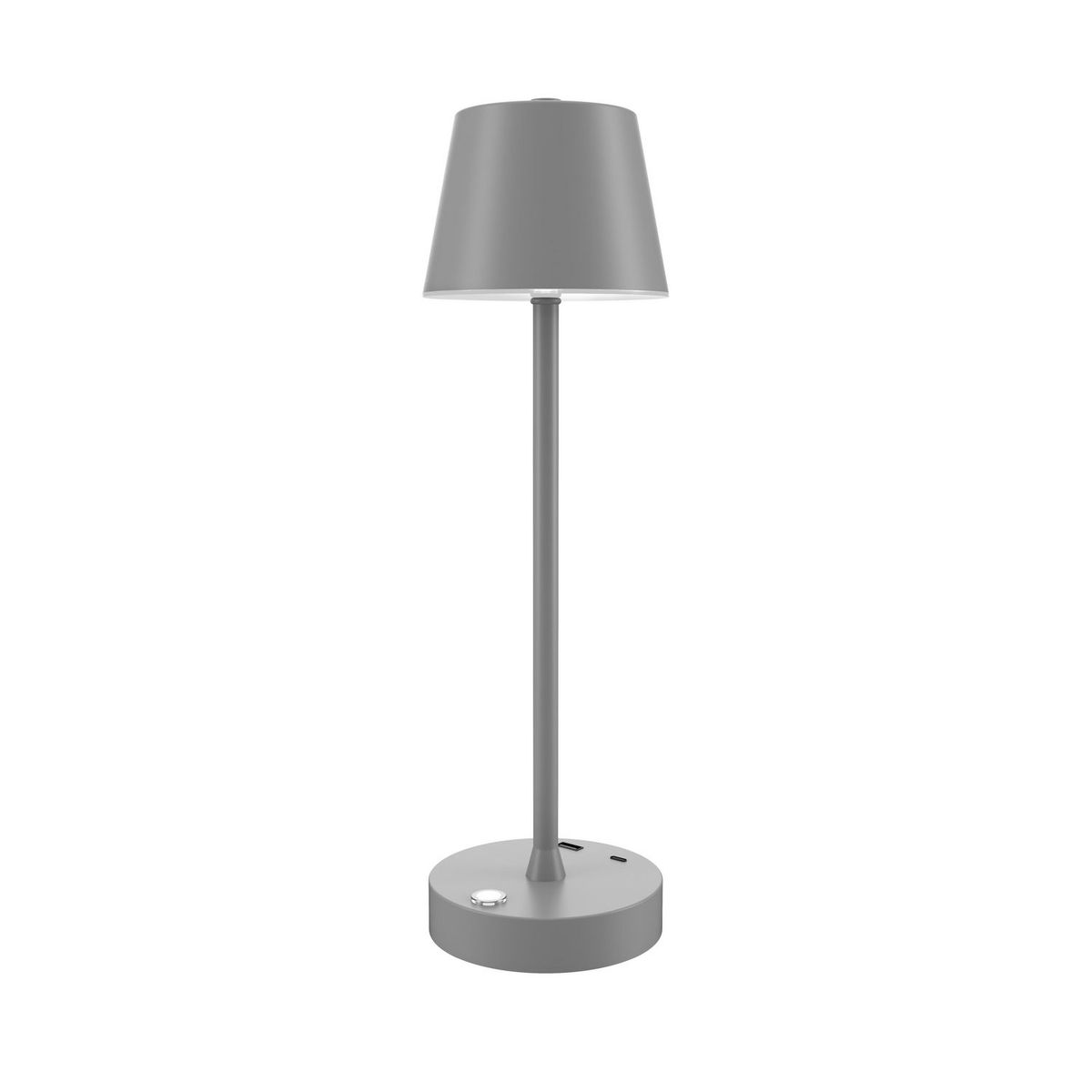 Just Home Collection - Lámpara de Mesa Tone Gris E27