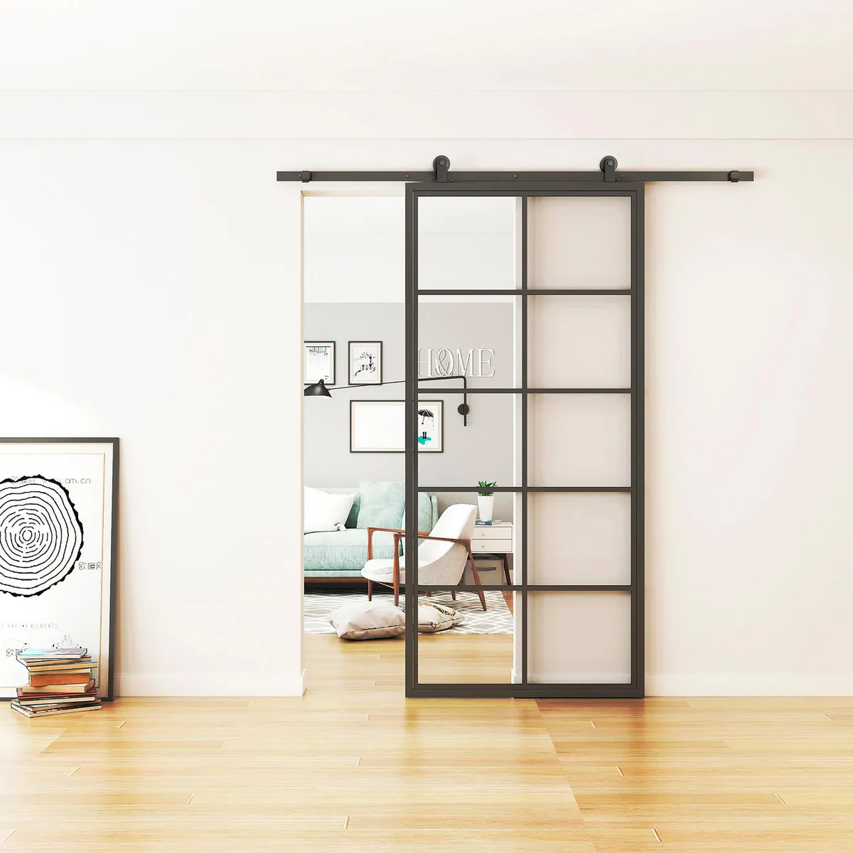 Puerta Corredera Vidriada con Kit, marca Holztek - Foto 2