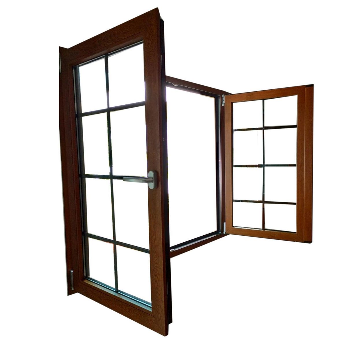 Holztek - Doble Oslbat/bat Der-Iz, 4500, Mco Foliado, Cristal TP, Vidrio Claro 150-160/130-140