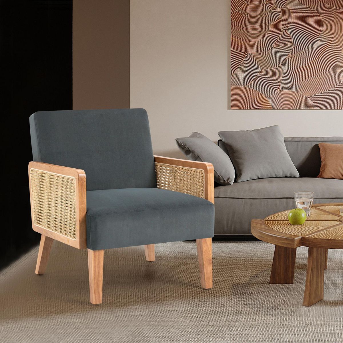 Just Home Collection - Sillón gris Pahadron