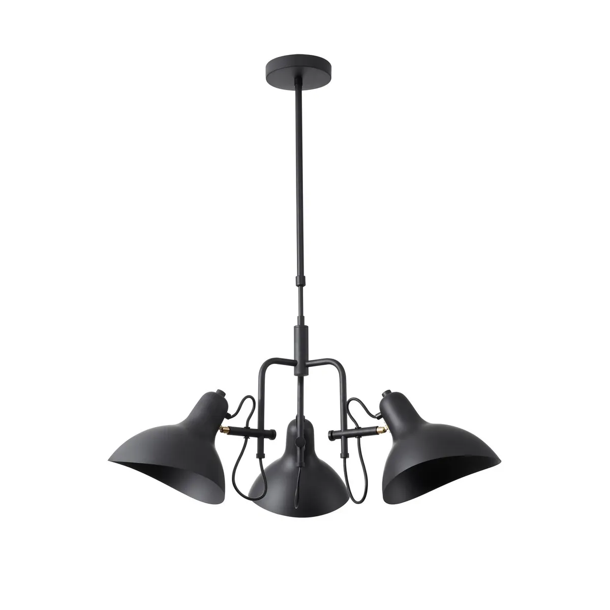 Just Home Collection - Lámpara colgante Traz de 3 Luces tipo E27 Negro