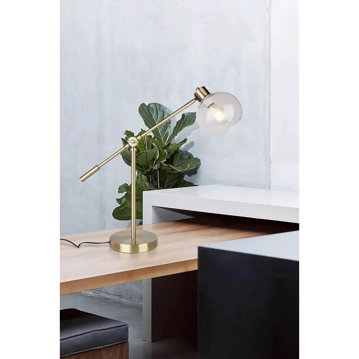 Just Home Collection - Lámpara de Mesa Bronce E27