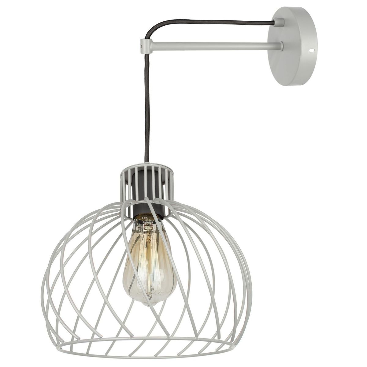 Aplique Oval Tela Gris 1 Luz E27, marca Just Home Collection - Foto Principal