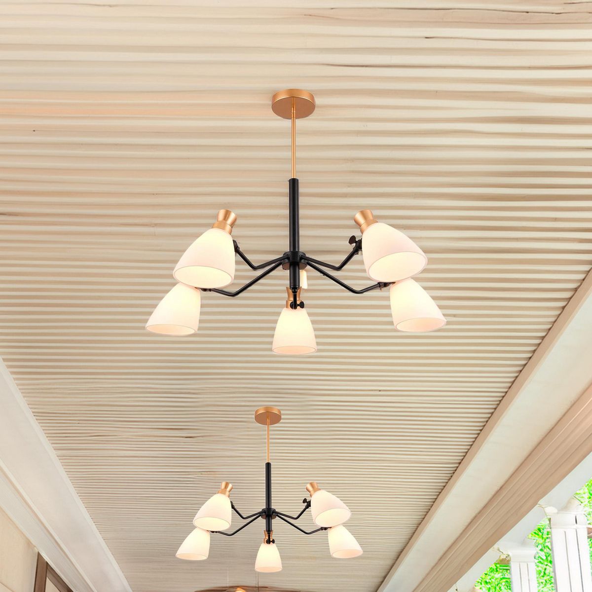 Just Home Collection - Lámpara Colgante Spider 5 Luces E14