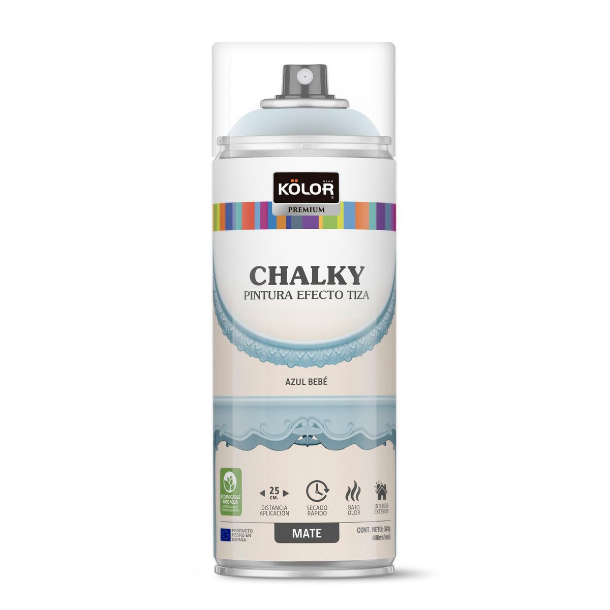 Kolor Chalky Spray Azul Bebe Mate 400 Ml, marca Kolor - Foto Principal