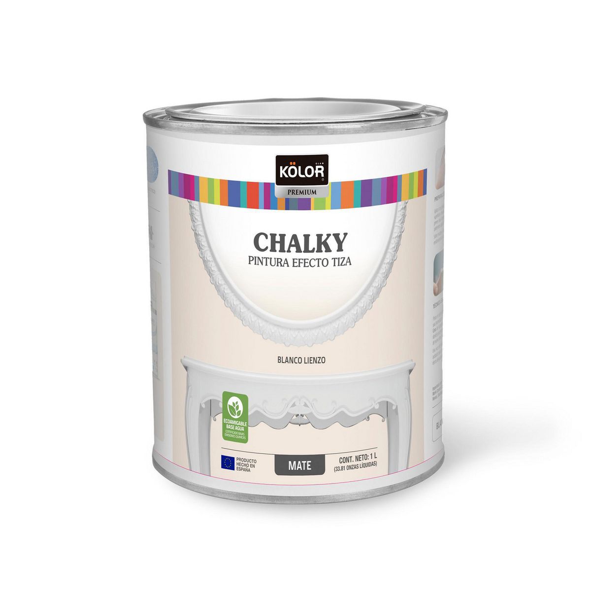 Kolor - Kolor Chalky Brush Blanco Lienzo Mate 1L