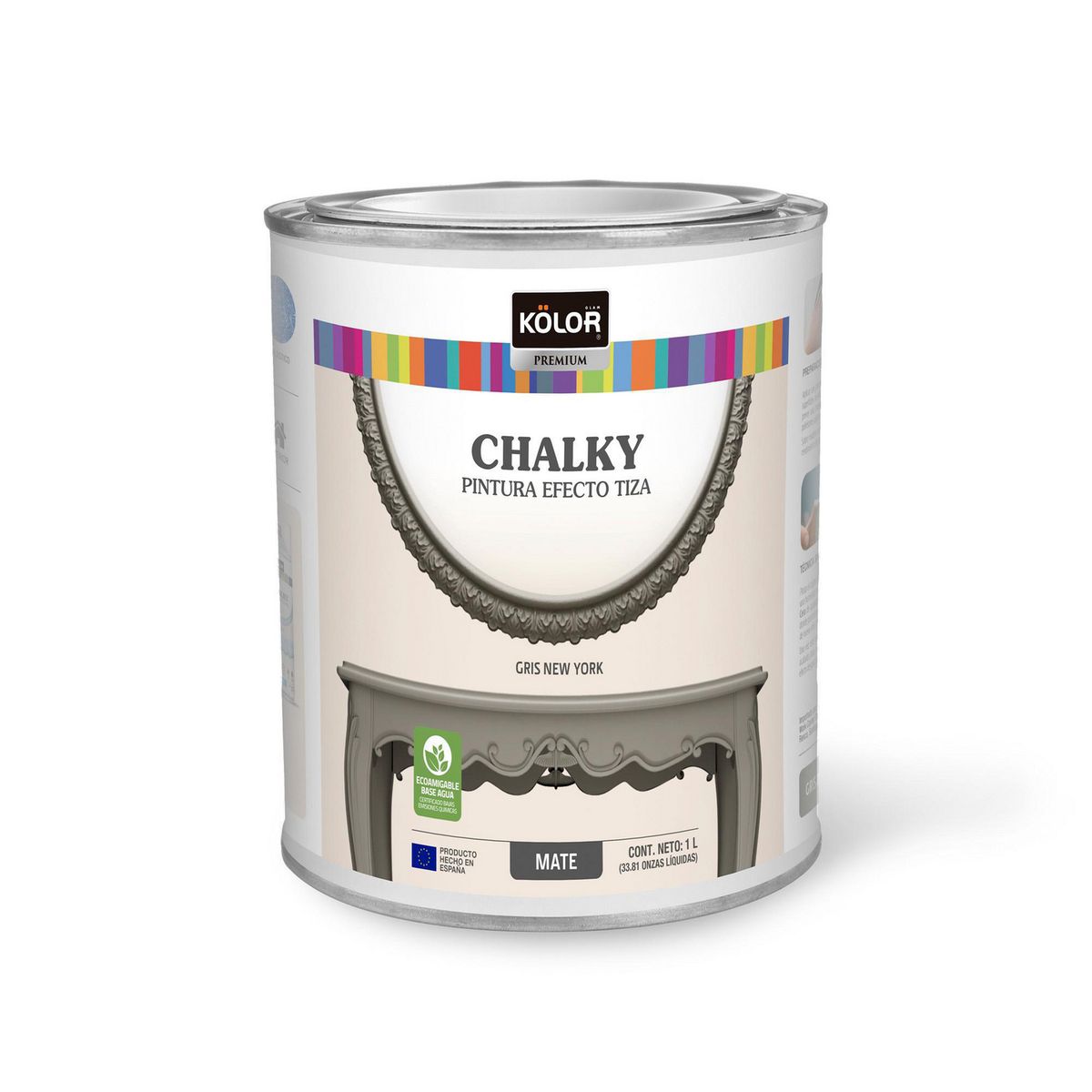 Kolor Chalky Brush Gris New York Mate 1L, marca Kolor - Foto Principal