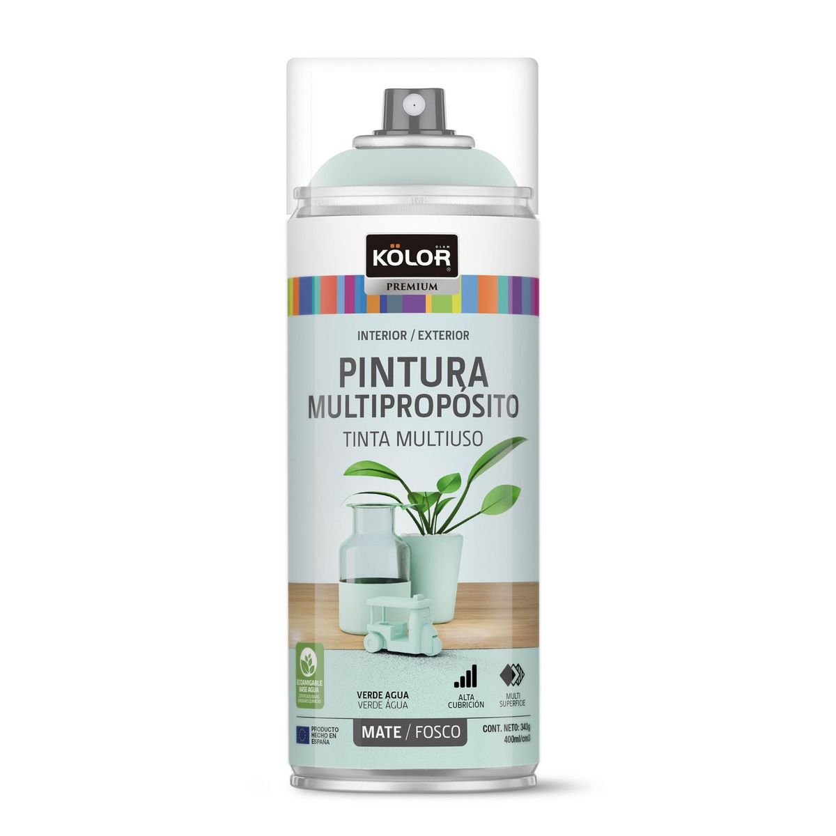 Kolor - Spray Kolor Verde Agua Mate 400 Ml