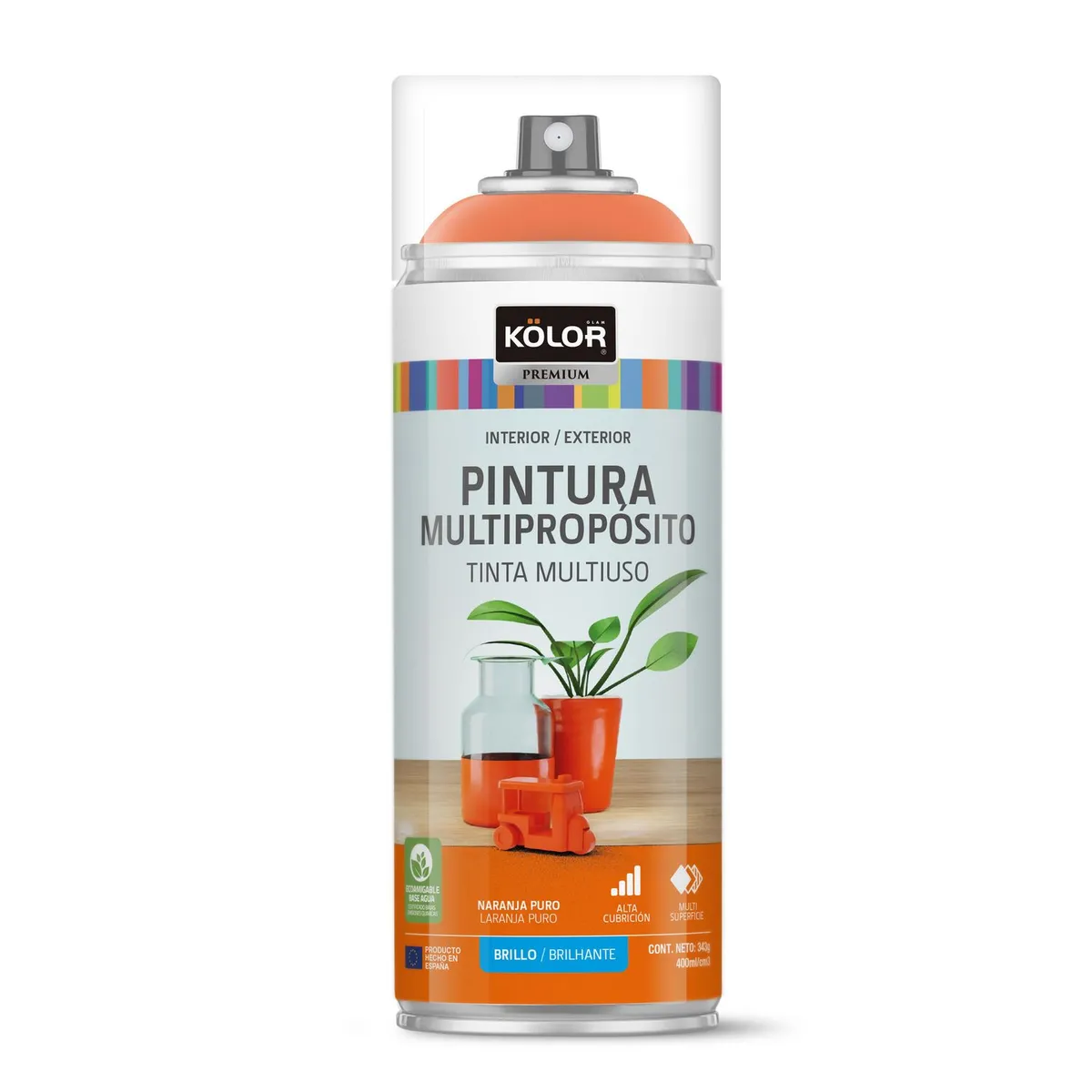 Kolor - Spray Kolor Naranja Puro Brillo 400 Ml
