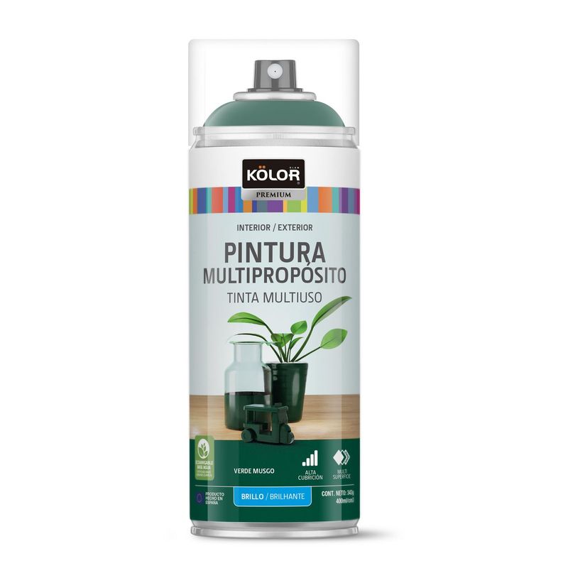 Kolor - Spray Kolor Verde Musgo Brillante 400 Ml