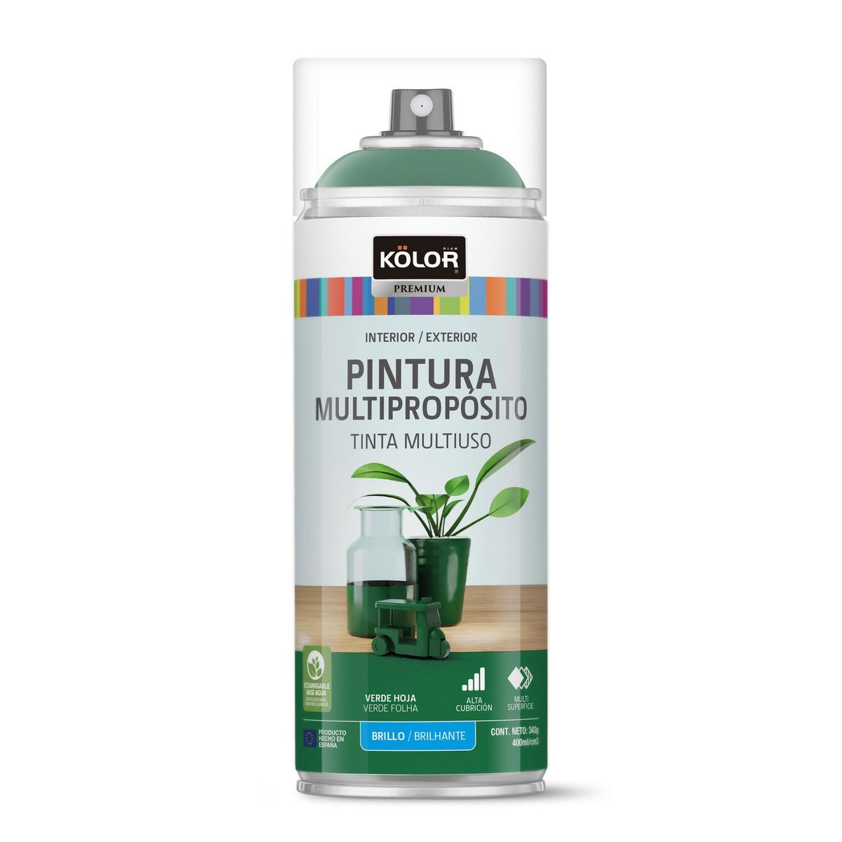 Kolor - Spray Verde Hoja Brillante 400 Ml