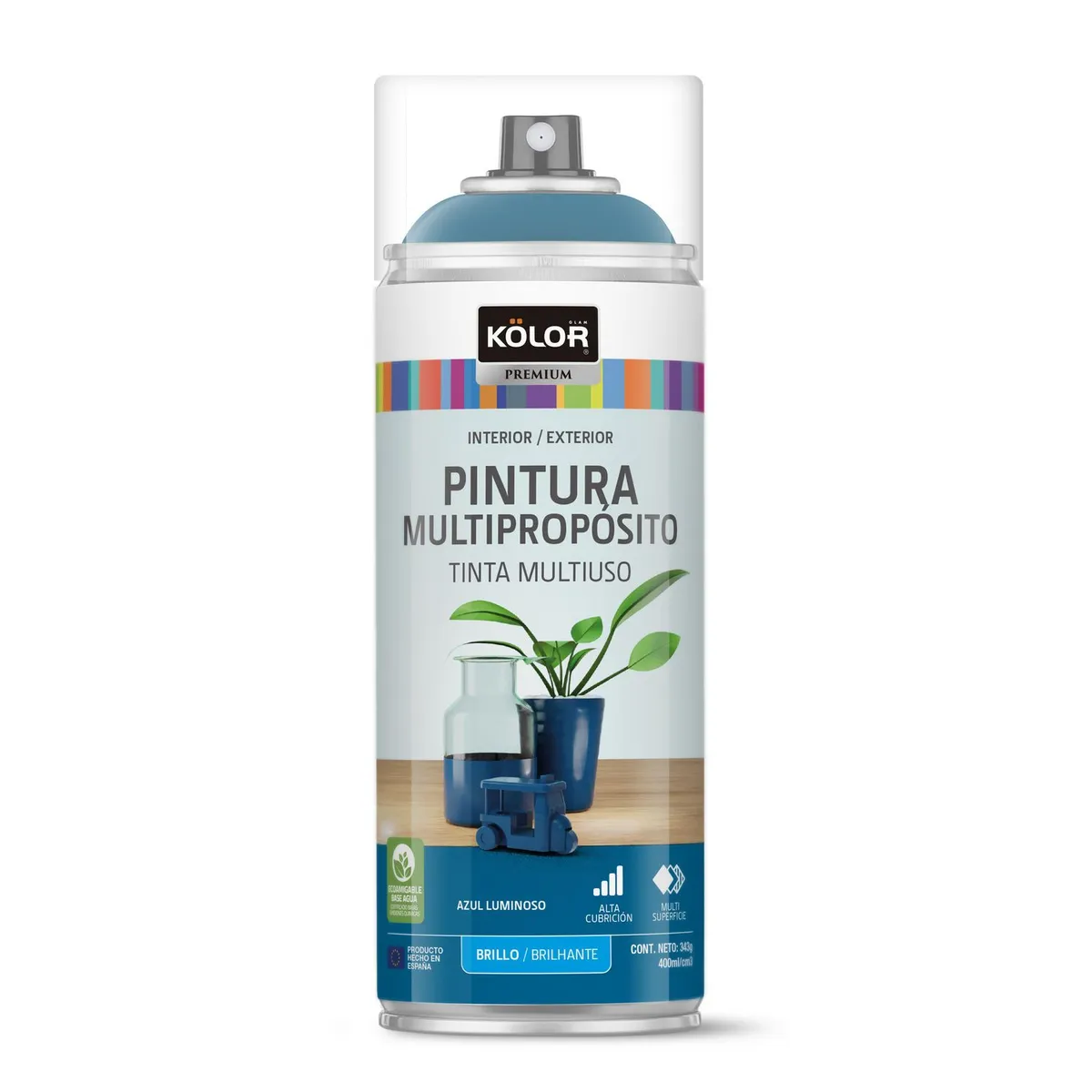 Kolor - Spray Kolor Azul Luminoso Brillo 400 Ml
