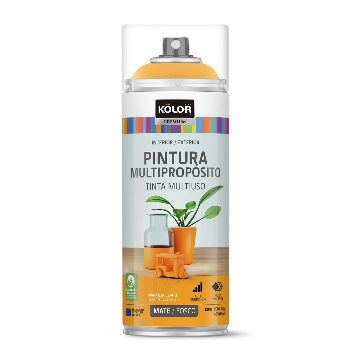 Kolor - Spray Kolor Naranja Claro Mate 400 Ml