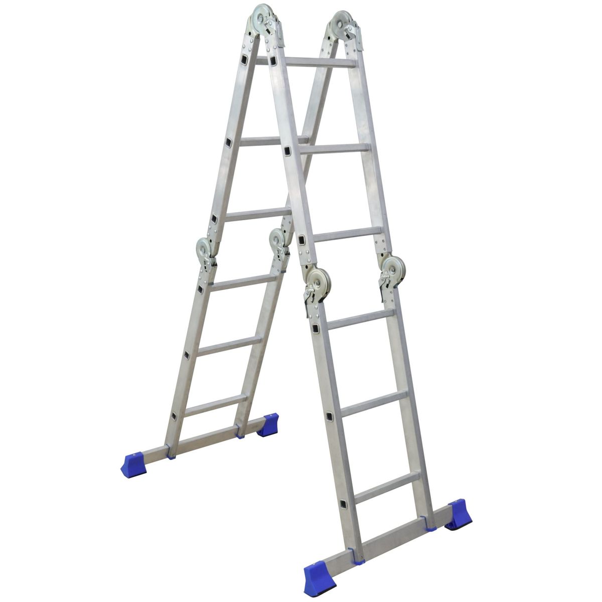 Karson - Escalera Articulada de Aluminio de 12 Peldaños 3.1 m hasta 150 kg