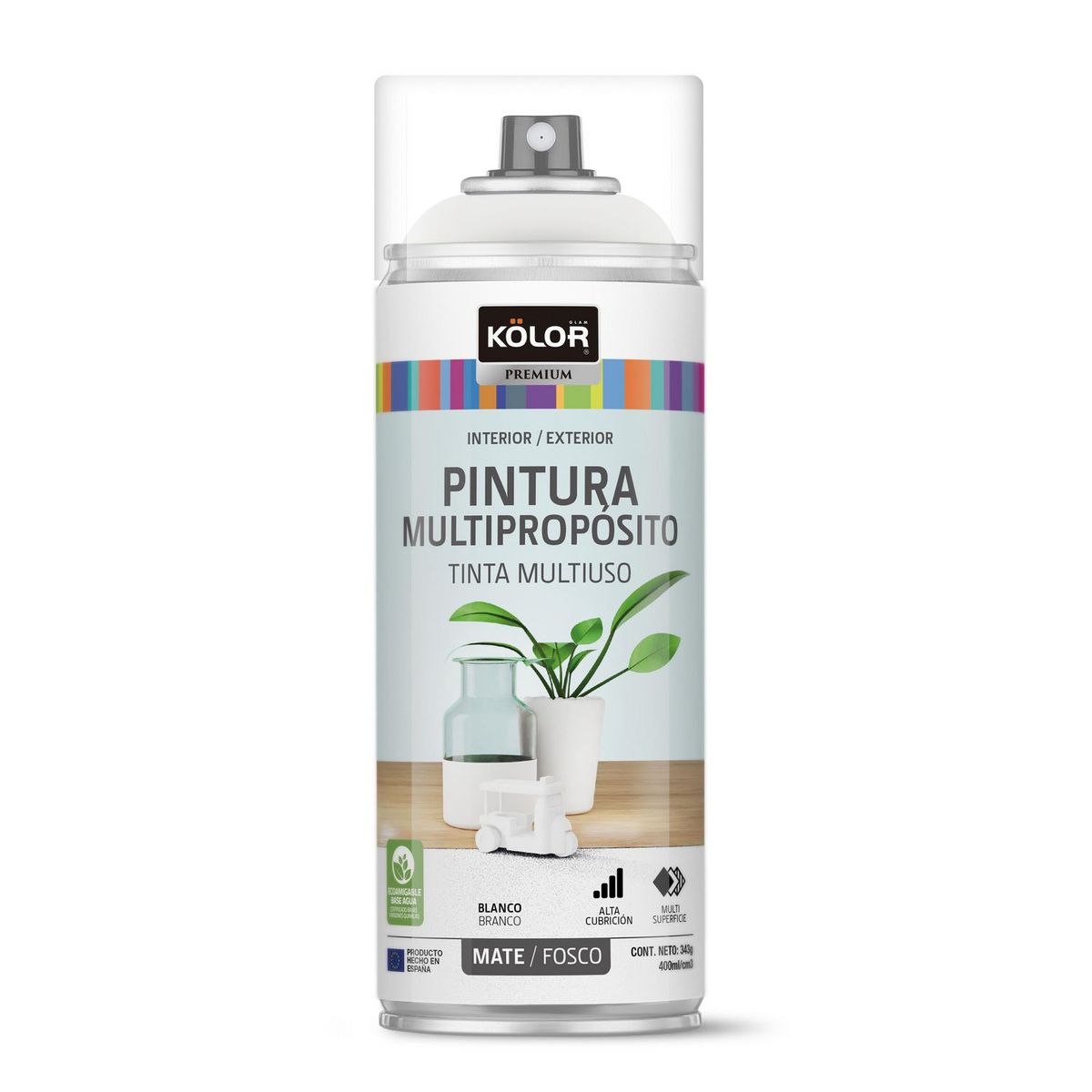 Spray Kolor Blanco Mate 400 Ml, marca Kolor - Foto Principal