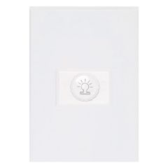 Placa Armada con Dimmer, Blanco Lugano