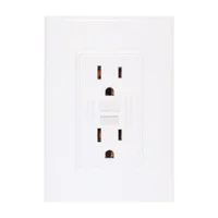 Placa Armada con Contacto Duplex Falla a Tierra, Blanco Lugano