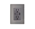 Placa Inox Contacto Duplex + USB + USB-C, Oxford