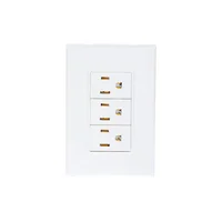 Placa Armada 3 Modulos + 3 Contactos, Blanco Lugano