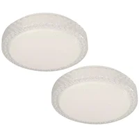 Kit de 2 plafones LED Aspen para interior 12W Blanco
