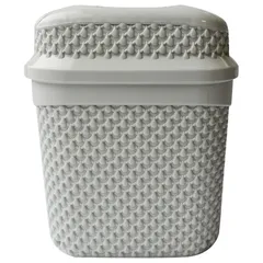 Cesto de Basura con Tapa de 21 x 24 cm Gris
