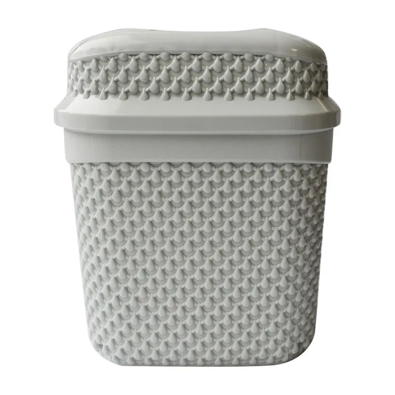 Top Choice - Cesto de Basura con Tapa de 16 x 19 cm Gris