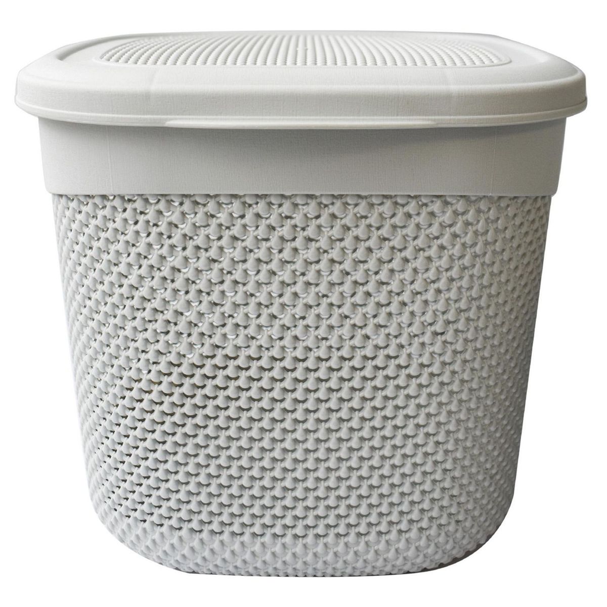Canasta con tapa y asas gris, marca Top Choice - Foto 2