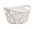 Cesto ovalado diseño tejido 3.3 l blanco