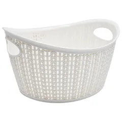 Cesto ovalado diseño tejido 3.3 l blanco