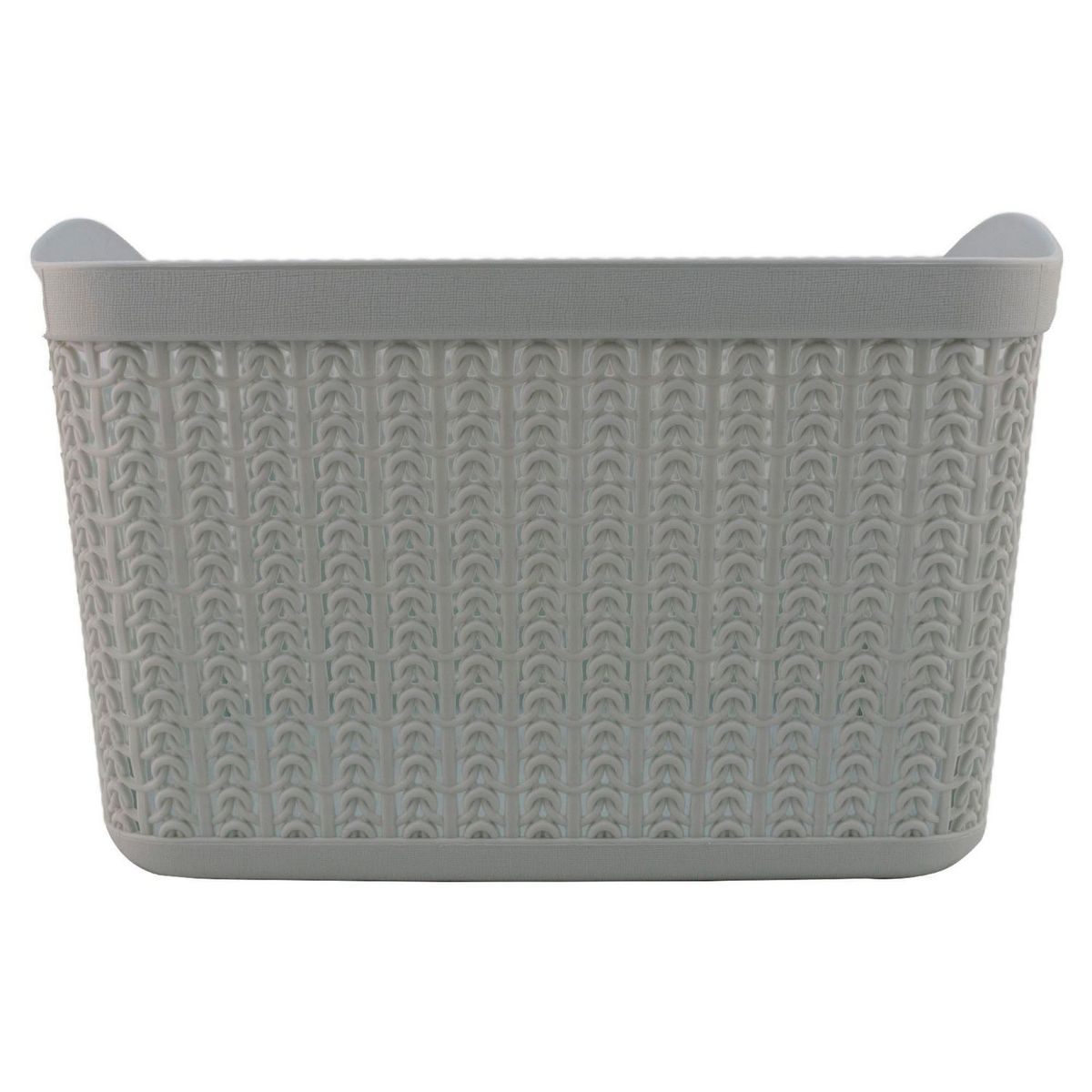 Top Choice - Cesto rectangular diseño tejido 6.6 l gris