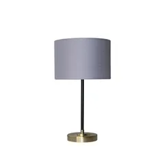 Set de 2 Lámparas de mesa Simz de 1 luz E27 Gris