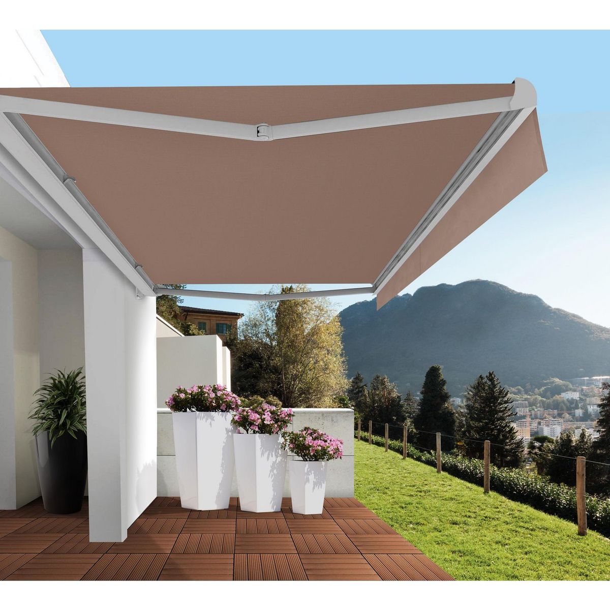 Win-Door - Toldo retráctil de fácil armado de 2.9 x 2 m Beige