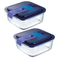 Contenedor cuadrado de  vidrio Easy Box 760 ml