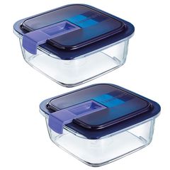 Contenedor cuadrado de vidrio Easy Box 760 ml