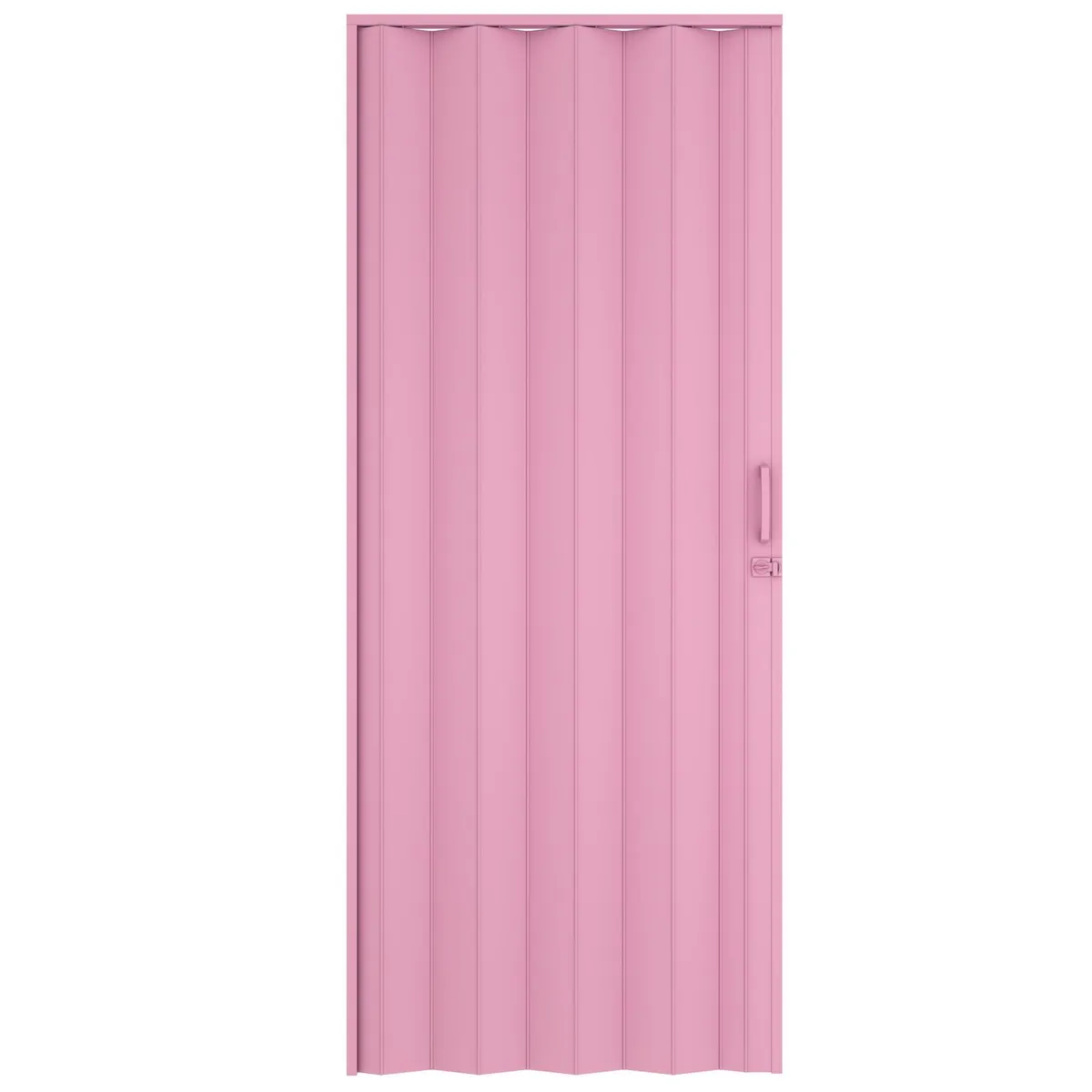 Hoggan - Puerta Plegable PVC para Closet Milano de 90 x 200 cm Rosa Pastel
