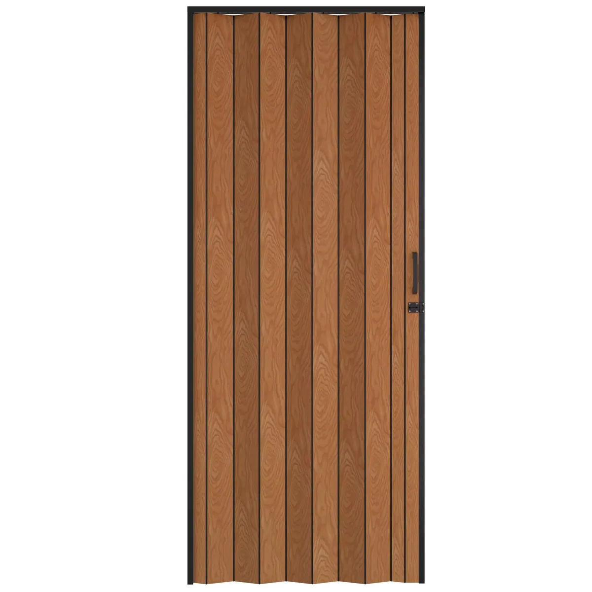 Hoggan - Puerta Plegable PVC para Closet Golden Oak de 90 x 200 cm Café