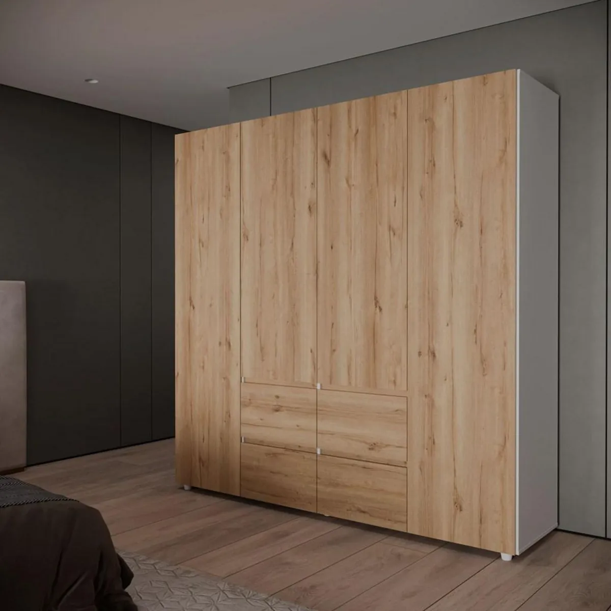 Just Home Collection - Clóset 4 puertas 4 cajones duna