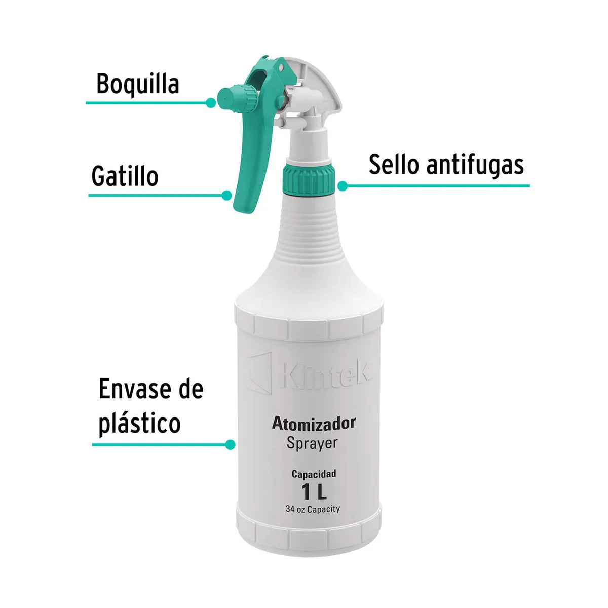 Atomizador de 1 Litro, marca Klintek - Foto 2