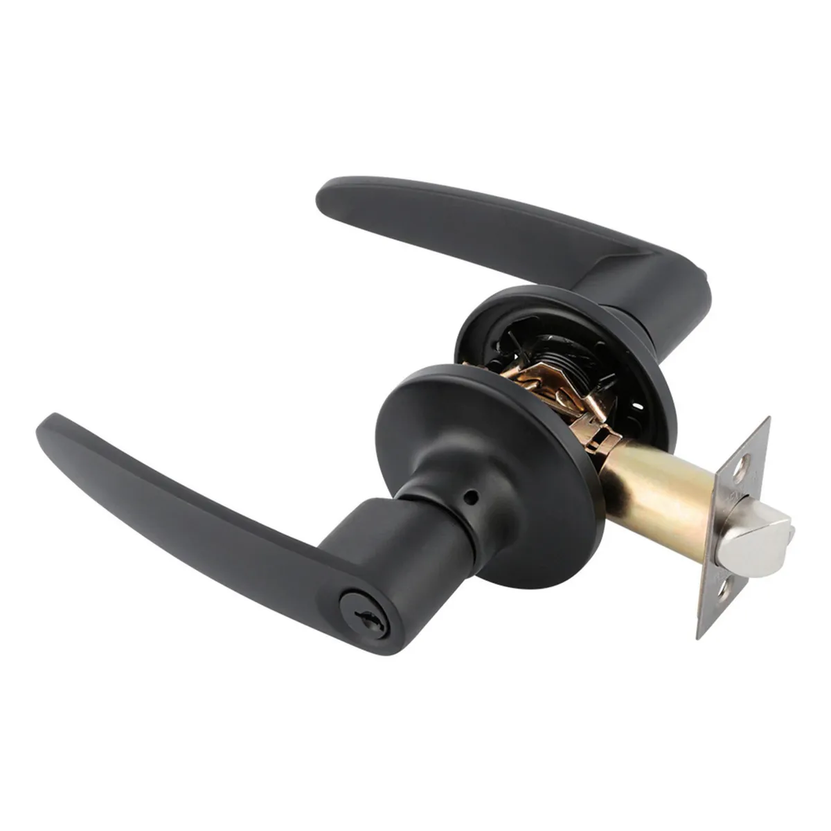 Dexter - Cerradura Dexter Manija Granito 35 - 45 mm c/Llave, Negro