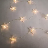 Serie de luces de Navidad LED Estrellas 40 luces Blanco cálido 3.9m