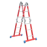 Escalera articulada fibra de vidrio de 12 peldaños